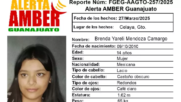 Brenda Yareli Mendoza Camargo desaparecida