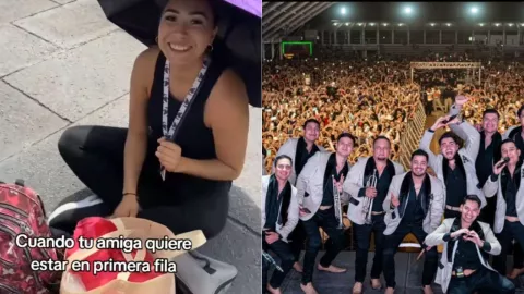 VIDEO | Fanática se hace viral por acampar para el concierto de La Arrolladora en Guadalajara