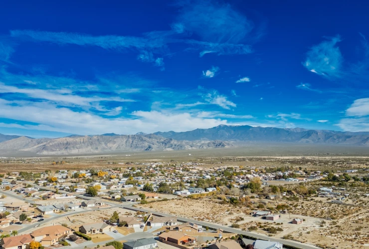 una vista panorámica de Pahrump, Nevada.