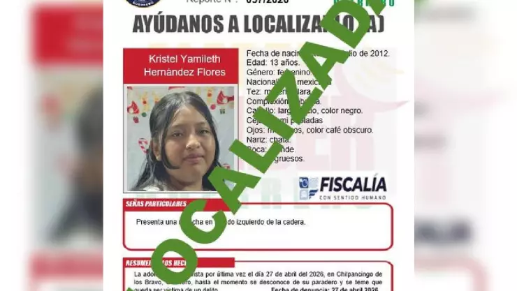 Localizan a menor