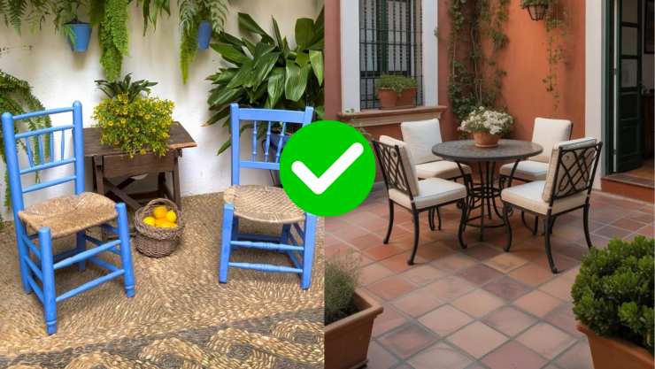 Sillas estilo patio andaluz