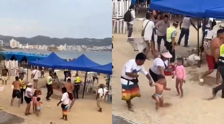 Todo por una silla rota: Se desata campal en playa de Acapulco, Guerrero, entre trabajadores y turistas