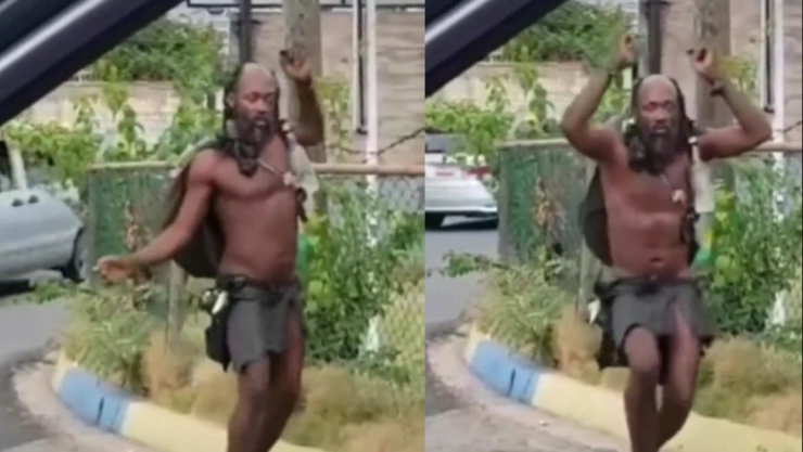 Indigente baila como Shakira.