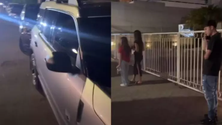 descubre su camioneta en un bar