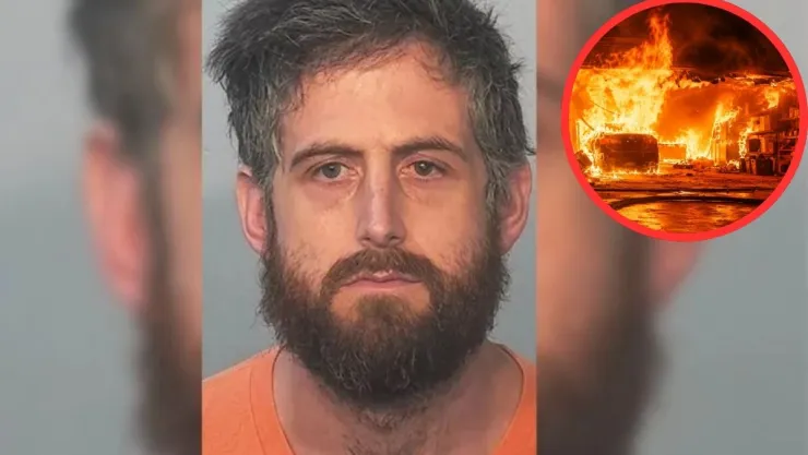 Hombre provoca extraño incendio