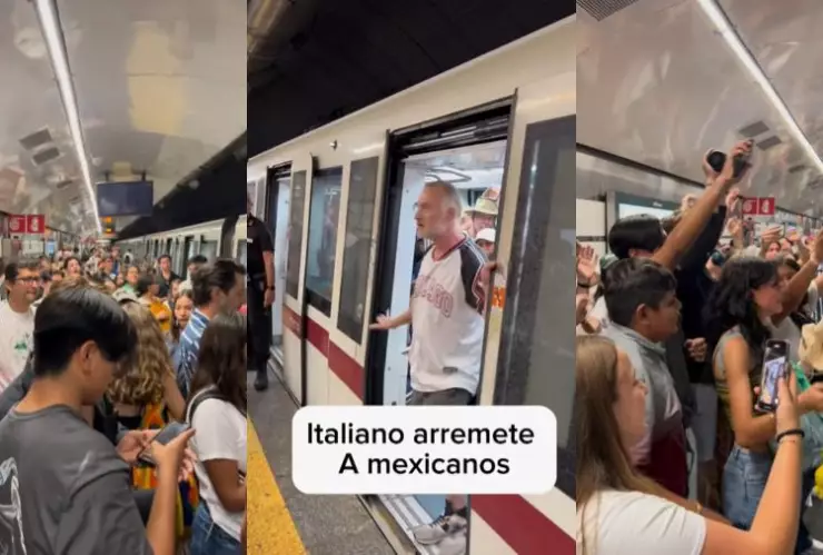 Un italiano se enfrenta a jóvenes turistas por el calor y el caos en el metro de Roma