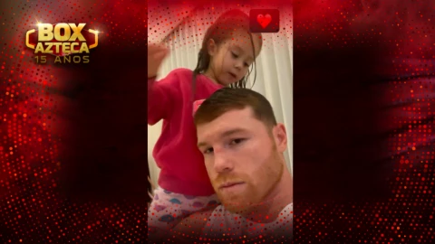Saúl Canelo Álvarez con su hija