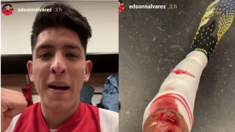 Edson &Aacute;lvarez y su brutal herida con el Ajax