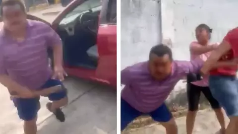 Hombre golpea a su hija y a yerno con bat