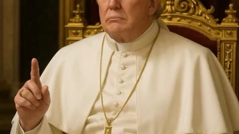 Donald Trump publica una imagen de él mismo como papa