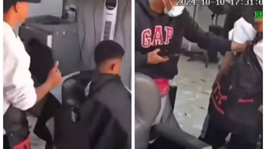 Ladrón realiza robo descarado en Hidalgo; asalta con cuchillo a barbero tras corte de cabello| VIDEO