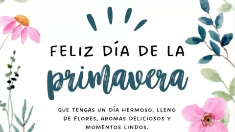 Imágenes del equinoccio de primavera con frase para desear buenos días