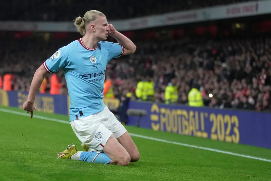 Erling Haaland Manchester City v Arsenal 2023