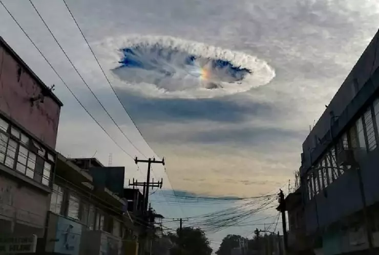 Cavum, así se vio la extraña formación de nubes en Tuxtla Gutiérrez y sorprendió a todos