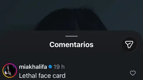 Mia Khalifa comenta una publicación de Kenia Os