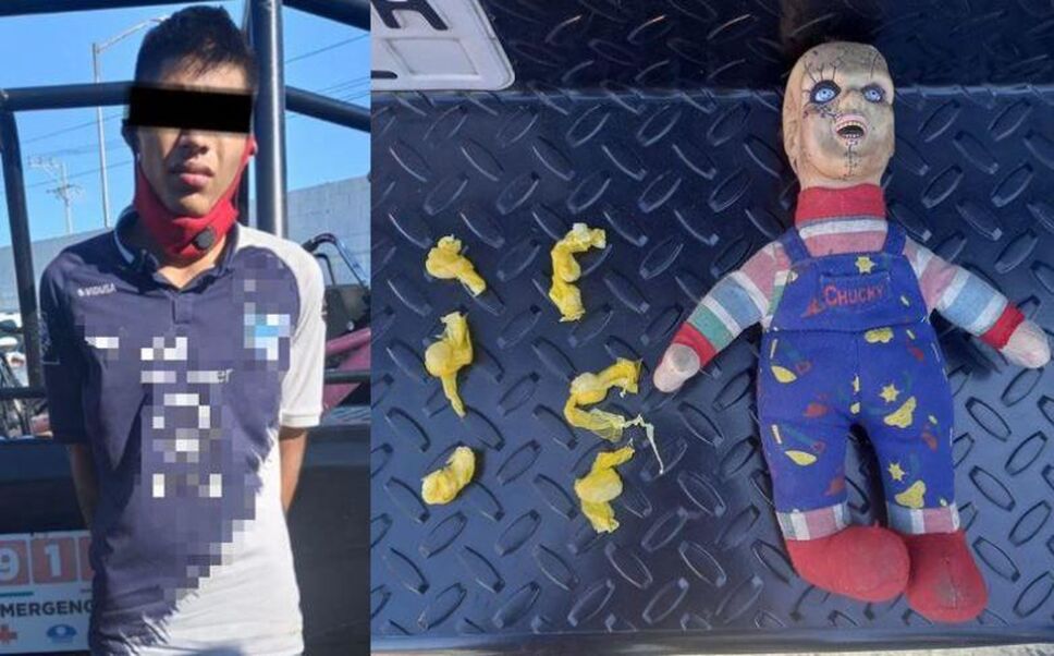 Detienen a joven que llevaba un muñeco de Chucky con droga en NL