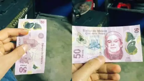 billetes falsos de 50 pesos