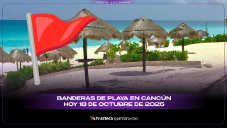 Banderas de playa en Cancún hoy 18 de octubre de 2025: conoce el color y significado antes de nadar
