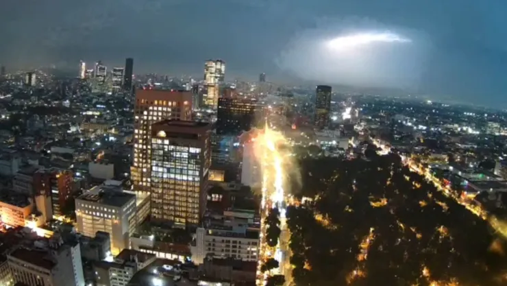 Rayos esta tarde en Ciudad de México.