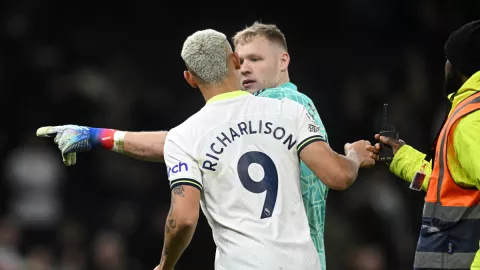Richarlison y Aaron Ramsdale