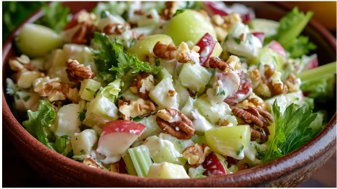 ensalada de manzana navideña