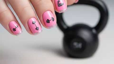 11 diseños de uñas rosas que se ven elegantes si las llevas al gym o a cualquier deporte