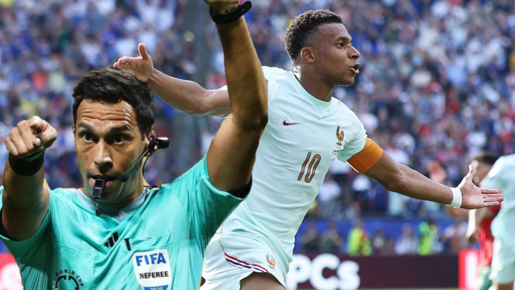 El gesto del árbitro argentino en el penal de Francia vs Marruecos que molestó a Mbappé