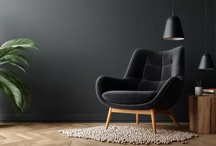 El exceso de color negro en la decoración absorbe luz y vuelve el ambiente pesado, estancando la energía.