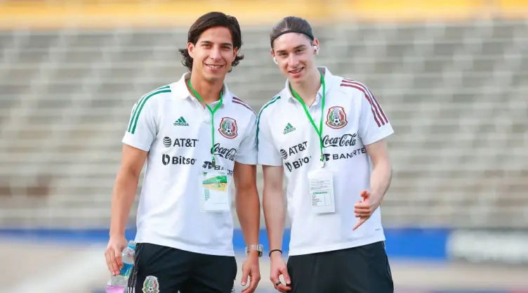 Marcelo Flores y Diego Lainez en la Selección Mexicana