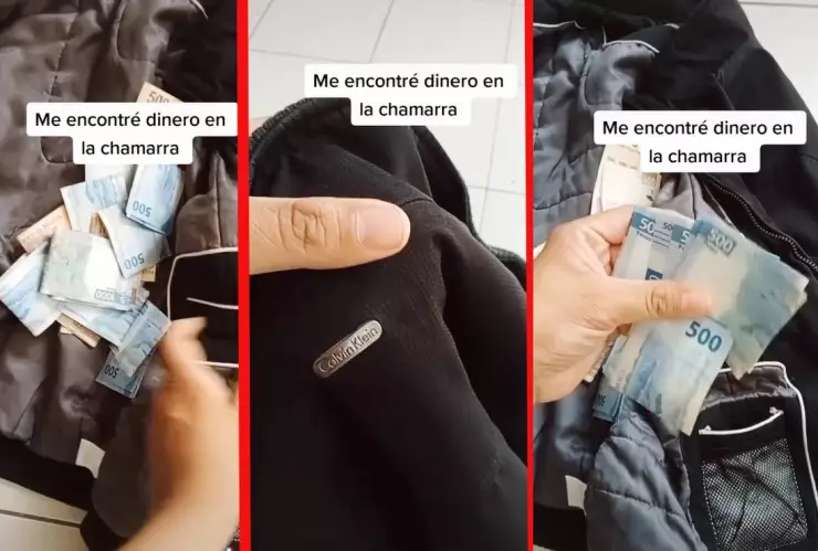 Encuentra billetes en una chamarra