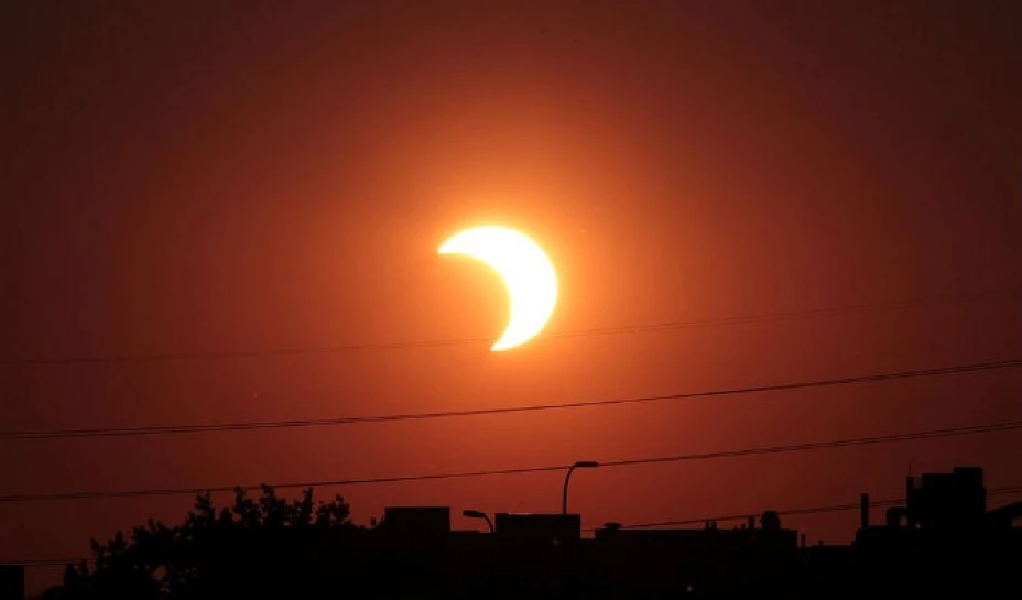 El eclipse solar parcial de este 23 de octubre fue visto principalmente en regiones de Norteamérica y apenas visible en México