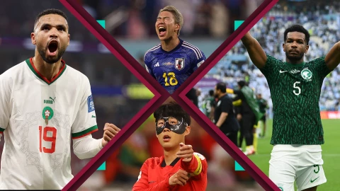 Seleccionados de Marruecos, Arabia, Corea y Japón