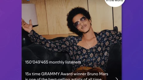 Bruno Mars TRIUNFA en Spotify; este es su nuevo RÉCORD a nivel mundial