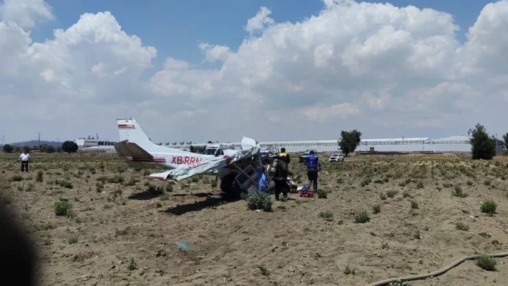 Accidente aéreo en Huejotzingo, Puebla: caída de avioneta deja tres personas sin vida