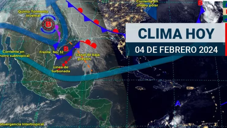 Clima en México hoy 4 de febrero: Frente frío 32 traerá lluvias y heladas