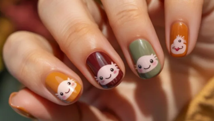 5 diseños de uñas de ajolote para niñas en vacaciones