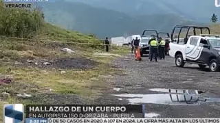 Hallan restos humanos en autopista Orizaba-Puebla.