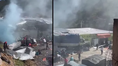 Explosión en verdulería de Pinal de Amoles deja varios lesionados