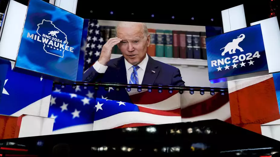 Imagen de Joe Biden en la Convención Republicana.