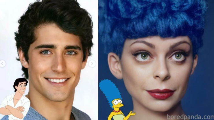 personajes animados vida real