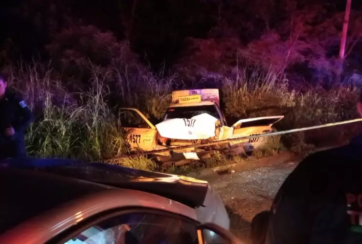 Accidente El Jobo taxi