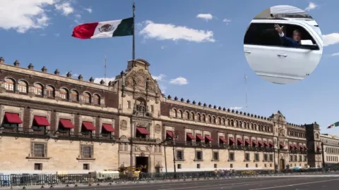 VIDEO El momento en que AMLO abandona Palacio Nacional