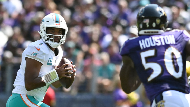 Tua Tagovailoa ante los Baltimore Ravens