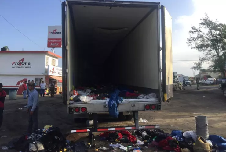 Indocumentado en trailer Veracruz