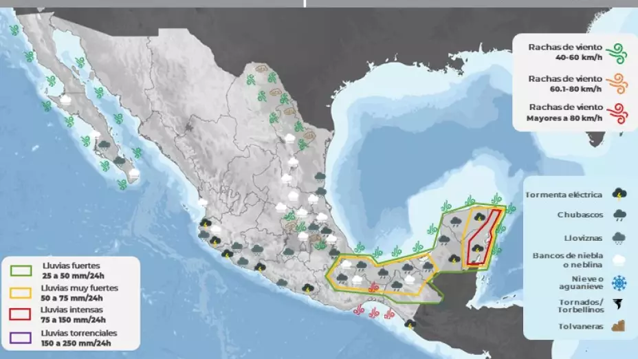 Clima en México hoy 4 de noviembre de 2023