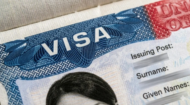 foto de visa americana.