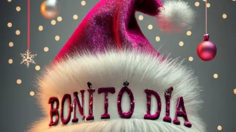 Gorrito de Navidad con mensaje de bonito día