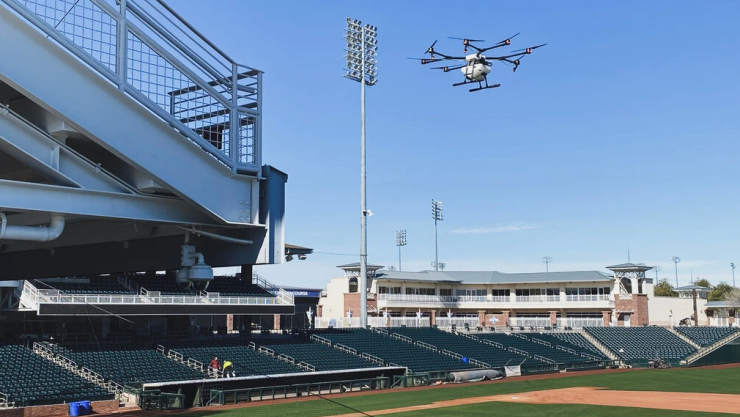 Drones en los estadios