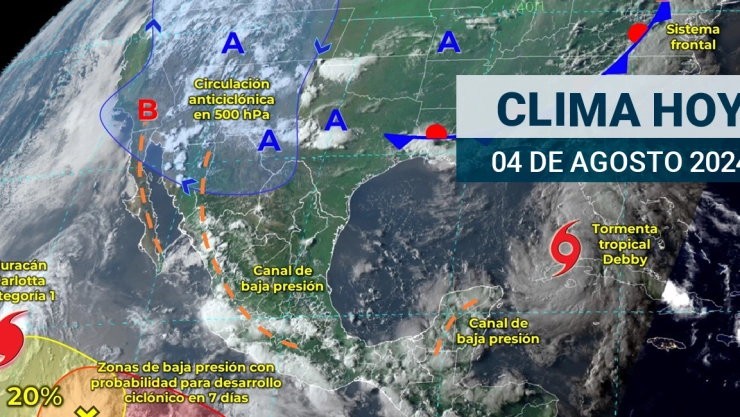 El SMN prevé lluvias intensas para el clima hoy 4 de agosto