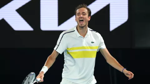Daniil Medvedev en el Abierto de Australia